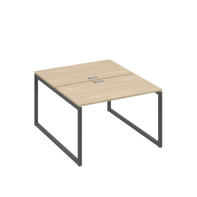 Рабочая станция 2х120 на металлокаркасе QUATTRO дуб скандинавский / металлокаркас антрацит А4 А4 173 ДК