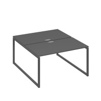 Рабочая станция QUATTRO (2х140) опоры металлокаркас антрацит премиум / металлокаркас антрацит А4 А4 177 АР