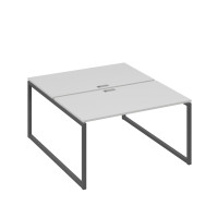 Рабочая станция QUATTRO (2х140) опоры металлокаркас серый / металлокаркас антрацит А4 А4 177 СЕ