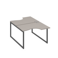 Рабочая станция столы Классика QUATTRO (2х120) мокко премиум / металлокаркас антрацит А4 А4 183 МП