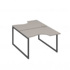 Рабочая станция столы Классика QUATTRO (2х120) мокко премиум / металлокаркас антрацит А4 А4 183 МП
