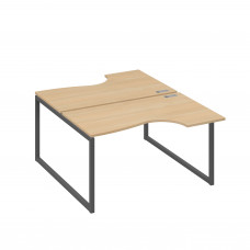 Рабочая станция каркас QUATTRO (2х140) столы Классика натуральный дуб / металлокаркас антрацит А4 А4 184 НД