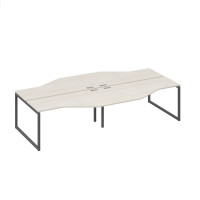 Рабочая станция со столами (4х160) Техно опоры QUATTRO дуб / металлокаркас антрацит А4 А4 188-2 ДШ