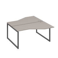 Рабочая станция со столами Техно (2х160) каркас QUATTRO мокко премиум / металлокаркас антрацит А4 А4 188 МП