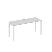 Стол письменный на металлокаркасе UNO серый / металлокаркас белый А4 Б1 005 СЕ