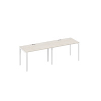 Станция на каркасе UNO 2х120 рабочая дуб / металлокаркас белый А4 Б1 013-2 ДШ