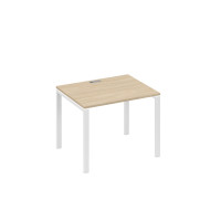 Стол письменный на металлокаркасе UNO дуб скандинавский / металлокаркас белый А4 Б1 022 ДК