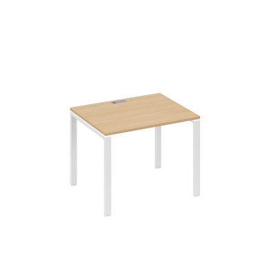 Стол письменный на металлокаркасе UNO натуральный дуб / металлокаркас белый А4 Б1 022 НД