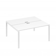 Рабочая станция на металлокаркасе UNO (2х160) белый премиум / металлокаркас белый А4 Б1 175 БП