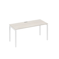 Стол письменный на металлокаркасе DUE дуб / металлокаркас белый А4 Б2 015 ДШ