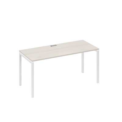Стол письменный на металлокаркасе DUE дуб / металлокаркас белый А4 Б2 015 ДШ