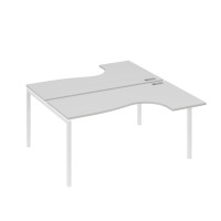 Рабочая станция каркас DUE (2х160) столы Классика серый / металлокаркас белый А4 Б2 182 СЕ