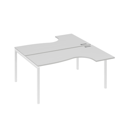 Рабочая станция каркас DUE (2х160) столы Классика серый / металлокаркас белый А4 Б2 182 СЕ