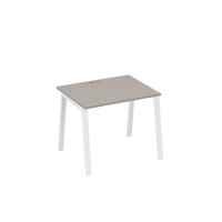 Стол письменный на металлокаркасе TRE мокко премиум / металлокаркас белый А4 Б3 022 МП