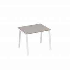Стол письменный на металлокаркасе TRE мокко премиум / металлокаркас белый А4 Б3 022 МП