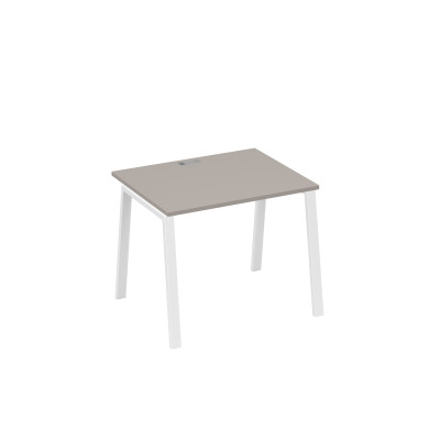 Стол письменный на металлокаркасе TRE мокко премиум / металлокаркас белый А4 Б3 022 МП