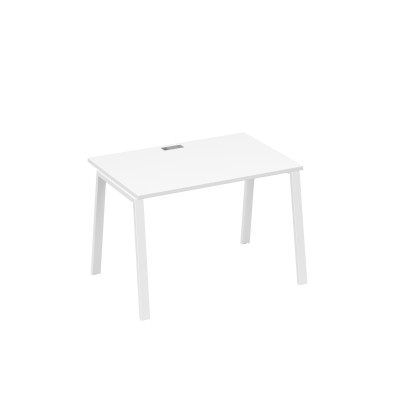 Стол письменный на металлокаркасе TRE белый премиум / металлокаркас белый А4 Б3 023 БП