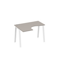Стол левый "Классика" эргономичный металлокаркас TRE мокко премиум / металлокаркас белый А4 Б3 031 МП