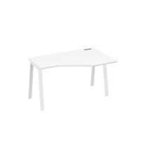 Стол эргономичный правый "Техно" на металлокаркасе TRE белый премиум / металлокаркас белый А4 Б3 054 БП