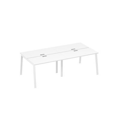 Рабочая станция на металлокаркасе TRE (4х120) белый премиум / металлокаркас белый А4 Б3 170-2 БП