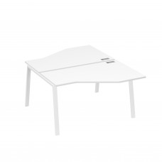 Рабочая станция (2х140) каркас TRE со столами Техно белый премиум / металлокаркас белый А4 Б3 187 БП