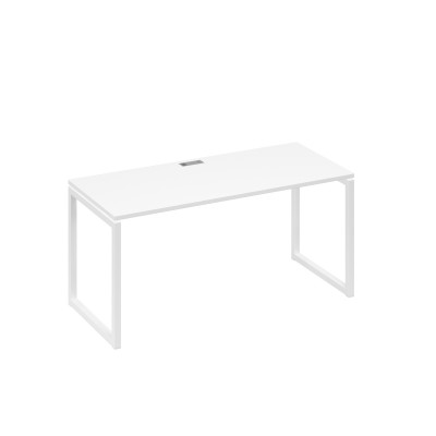 Стол письменный на металлокаркасе QUATTRO белый премиум / металлокаркас белый А4 Б4 015 БП