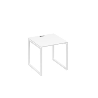 Стол письменный на металлокаркасе QUATTRO белый премиум / металлокаркас белый А4 Б4 021 БП