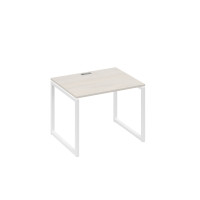 Стол письменный на металлокаркасе QUATTRO дуб / металлокаркас белый А4 Б4 022 ДШ
