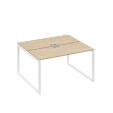 Станция (2х140) офисная с металлокаркасом QUATTRO дуб скандинавский / металлокаркас белый А4 Б4 171 ДК