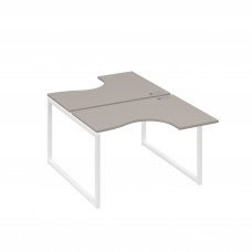 Рабочая станция эргономичная Классика каркас QUATTRO (2х120) мокко премиум / металлокаркас белый А4 Б4 180 МП