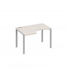 Стол левый "Классика" эргономичный на металлокаркасе UNO дуб / металлокаркас серый А4 С1 041 ДШ