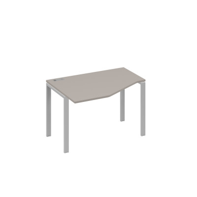Стол "Техно" эргономичный левый на металлокаркасе UNO мокко премиум / металлокаркас серый А4 С1 051 МП
