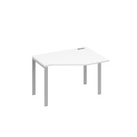 Стол эргономичный правый "Техно" на металлокаркасе UNO белый премиум / металлокаркас серый А4 С1 052 БП