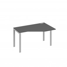 Стол правый эргономичный "Техно" металлокаркас UNO антрацит премиум / металлокаркас серый А4 С1 054 АР