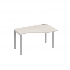 Стол правый эргономичный "Техно" металлокаркас UNO дуб / металлокаркас серый А4 С1 054 ДШ