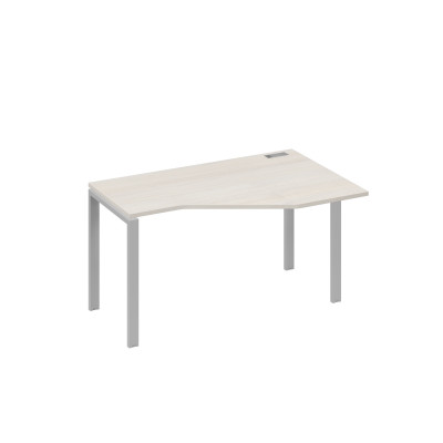 Стол правый эргономичный "Техно" металлокаркас UNO дуб / металлокаркас серый А4 С1 054 ДШ