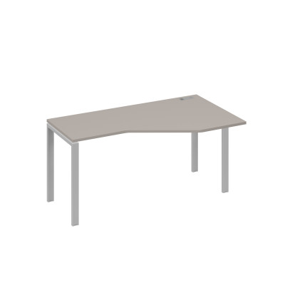 Стол "Техно" на металлокаркасе UNO эргономичный правый мокко премиум / металлокаркас серый А4 С1 056 МП