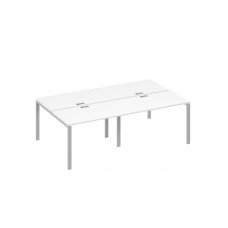 Рабочая станция на металлокаркасе UNO (4х120) белый премиум / металлокаркас серый А4 С1 173-2 БП