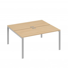 Рабочая станция на металлокаркасе UNO (2х160) натуральный дуб / металлокаркас серый А4 С1 175 НД