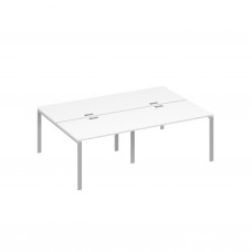 Рабочая станция металлокаркас UNO 4х120 белый премиум / металлокаркас серый А4 С1 176-2 БП