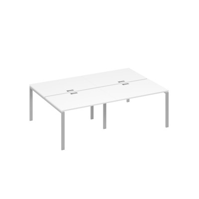 Рабочая станция металлокаркас UNO 4х120 белый премиум / металлокаркас серый А4 С1 176-2 БП