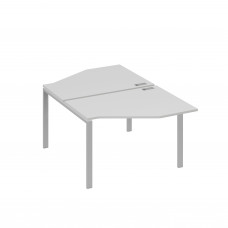 Рабочая станция опоры UNO со столами Техно (2х120) серый / металлокаркас серый А4 С1 186 СЕ