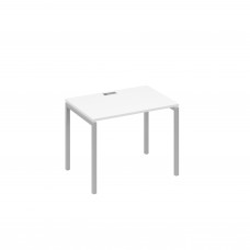 Стол письменный на металлокаркасе DUE белый премиум / металлокаркас серый А4 С2 012 БП