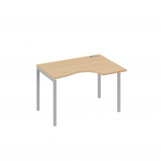 Стол эргономичный на металлокаркасе DUE правый "Классика" натуральный дуб / металлокаркас серый А4 С2 042 НД