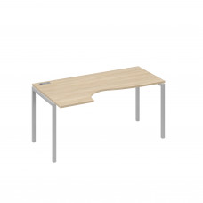 Стол эргономичный левый "Классика" на металлокаркасе DUE дуб скандинавский / металлокаркас серый А4 С2 045 ДК