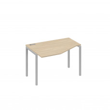 Стол "Техно" эргономичный на металлокаркасе DUE левый дуб скандинавский / металлокаркас серый А4 С2 051 ДК