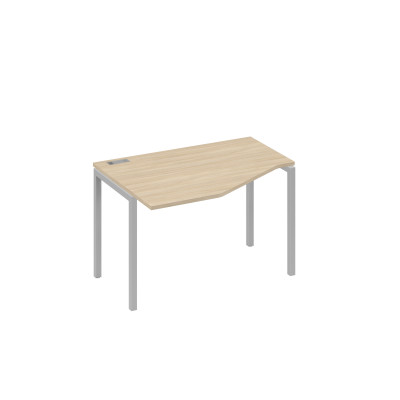 Стол "Техно" эргономичный на металлокаркасе DUE левый дуб скандинавский / металлокаркас серый А4 С2 051 ДК