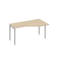 Стол "Техно" на каркасе DUE эргономичный правый дуб скандинавский / металлокаркас серый А4 С2 056 ДК