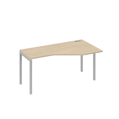 Стол "Техно" на каркасе DUE эргономичный правый дуб скандинавский / металлокаркас серый А4 С2 056 ДК