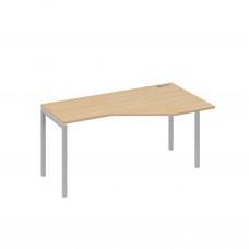 Стол "Техно" на каркасе DUE эргономичный правый натуральный дуб / металлокаркас серый А4 С2 056 НД